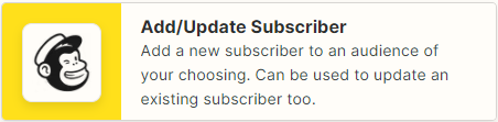 Mailchimp Add Update Subscriber