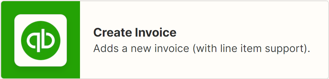 QBO Create Invoice