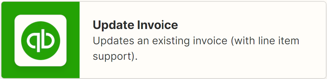 QBO Update Invoice