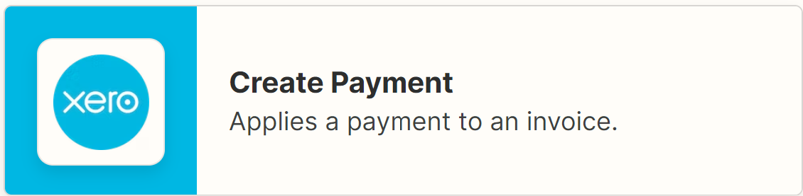 Xero Create Payment