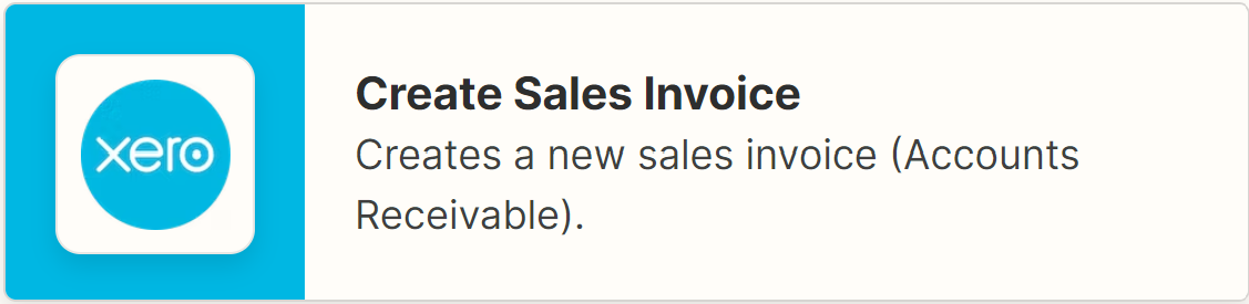 Xero Create Sales Invoice